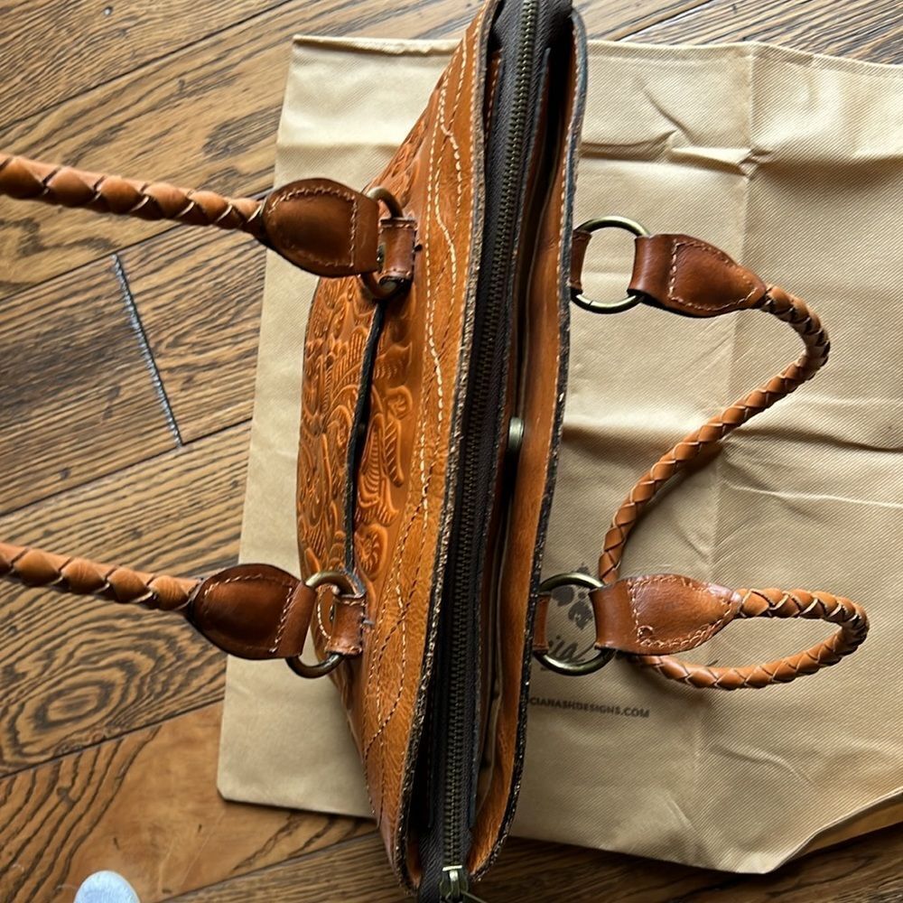 Patricia Nash Zorita Leather Tooled Shoulder Bag Western Boho A27 - Picture 7 of 13